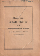1939, Rede Van Adolf Hitler, Boekje Van 16 Blz.. Goede Staat. Verzeding Groor Formaat : 2,50 EUR - Niederländisch