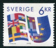 SWEDEN 1995 Entry Into EU MNH / **.   Michel 1880 - Unused Stamps