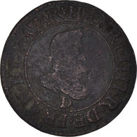 Monnaie, France, Henri IV, Double Tournois, 1607, Lyon, TB+, Cuivre - 1589-1610 Henri IV Le Vert-Galant