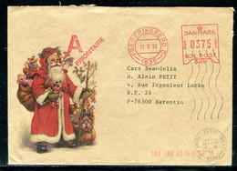 Danemark - Enveloppe Illustrée ( Père Noël ) De Frederiksberg Pour La France En 1993, Affranchissement Mécanique-  F 133 - Covers & Documents