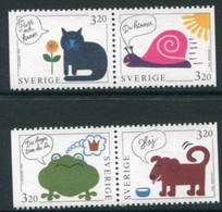 SWEDEN 1994 Greetings Stamps MNH / **.   Michel 1836-39 - Unused Stamps