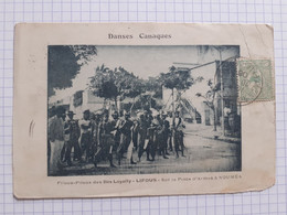 Nouvelle Calédonie N°91 Cagou 1C 1905 Sur Devant De CPA Décollée - Storia Postale