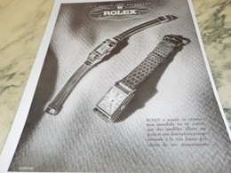 ANCIENNE PUBLICITE  MONTRE  ROLEX 1947 - Andere & Zonder Classificatie