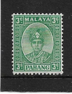 MALAYA - PAHANG 3c SG 31 MOUNTED MINT Cat £65 - Pahang