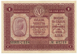 1 LIRA CASSA VENETA DEI PRESTITI OCCUPAZIONE AUSTRIACA 02/01/1918 SUP+ - Occupation Autrichienne De Venezia