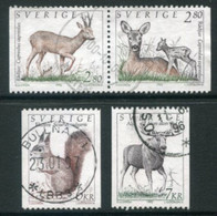 SWEDEN 1992 Wild Mammals Used.   Michel 1700-03 - Oblitérés