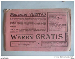 Vloeipapier Buvard 1938 Mercerie Veritas België Form 22,4 X 14 Cm Beschadigd, Zie Foto - M