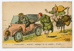 Illustrateur Chagny.automobile.Âne.Donkey. " Toumoubile ... Maboul .... - Chagny