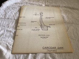 CARCOAR DAM (Australia) Plan De Barrage Australie - Arbeitsbeschaffung