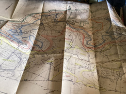 Dessin Plan De Barrage 1950 BARRAGE DE VILLERS-LE SEC Grand Pla - Arbeitsbeschaffung