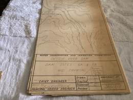 Dessin Plan De Barrage 1967 WATER CONSERVATION AND IRRIGATION COMMISSION GWYDIR RIVER DAM SITE A AVAL DU Girmile EN 5 B. - Arbeitsbeschaffung