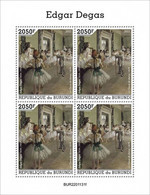 Burundi 2022, Art, Degas, 4val In BF - Unused Stamps