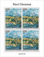 Burundi 2022, Art, Cezanne III, 4val In BF - Neufs