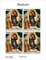 Burundi 2022, Art, Raphael V, Sheetlet - Unused Stamps