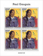 Burundi 2022, Art, Gauguin, 4val In BF - Unused Stamps