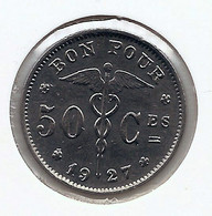 ALBERT I * 50 Cent 1927 Frans * Prachtig * Nr 3075 - 50 Cents