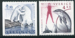 SWEDEN 1991 Tourism: Zoos MNH / **.   Michel 1666-67 - Unused Stamps