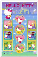 JAPON 2010 - COMICS - HELLO KITTY - MINI HOJA DE 10 SELLOS - Nuovi