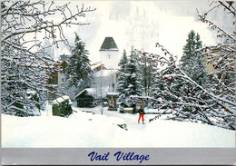 Colorado Vail Village Clock Tower In Winter 1990 - Rocky Mountains