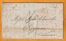 1833 - KWIV - 3 Page Entire (letter + Accounts) From LIVERPOOL To COGNAC, France - Arrival Stamp - French Tax 23 - ...-1840 Vorläufer