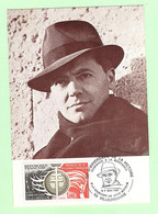 T1969 - Carte Maximum - Seconde Guerre Mondiale - Héros De La Résistance - Jean Moulin - Histoire