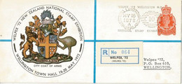 WELPEX 72 WELLINGTON (National Stamp Exhibition) Wellington Town Hall. Registered Letter - Lettres & Documents