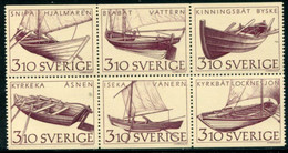 SWEDEN 1988 Traditional Wooden Boats MNH / **.  Michel 1467-72 - Ongebruikt