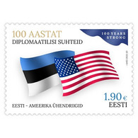 Estonia Estland 2022 Estonia USA Diplomatic 100 Ann Stamp Mint - Ungebraucht