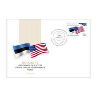 Estonia Estland 2022 Estonia USA Diplomatic 100 Ann FDC - Storia Postale