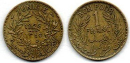 Tunisie -  1 Franc 1926 - AH 1345 TTB - Túnez