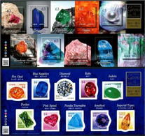 JAPAN 2022 GEMS & MINERALS 63 & 84 YEN SOUVENIR SHEET OF 10 STAMPS EACH IN MINT MNH (**) - Nuovi