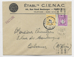 ARC TRIOMPHE 2FR+3FR  LETTRE COVER PARIS 30.1.1948 AU TARIF FACTURE - 1944-45 Triumphbogen