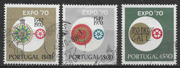 1970 Portugal #1076/78 Osaka Expo70 Used Set - P1702 - Oblitérés