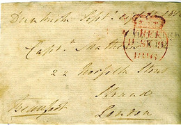 GB 1816 FREE Front  Signed By The 6th Duke Of Beaufort  On 8th September 1816 And Sent From DUNKIRK, Kent To London. - ...-1840 Precursores