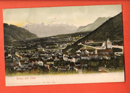 ZPZ-12  Gruss Aus Chur. Guggenheim 7173  Tampon Linéaire CHUR  Gelaufen 1907 - Coira