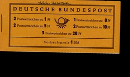 Markenheftchen Bund Postfr. MH 04 X Theodor Heuss MNH ** Neuf (4) Mit Rotem Randstreifen - 1951-1970