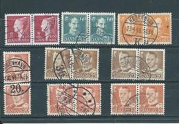 Danemark  Lot De Timbres Par Paire Oblitérés - Verzamelingen