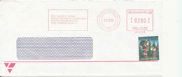 Denmark Cover With Meter Cancel Copenhagen 23-12-1986 (Den Danske Bank) Alaso With Christmas Seal - Lettres & Documents