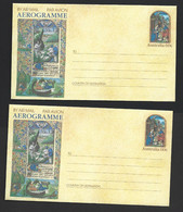 Australia 1989 60c Christmas Aerogramme X 2  Fine Unused - Aérogrammes