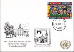 UNO WIEN 2000 Mi-Nr. 209 WEISSE KARTE - MÜNCHENER BRIEFMARKENTAGE 16.03.2000 - Lettres & Documents