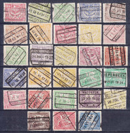 Belgium Railway 1920 Mi#100-121 + 122-128, Complete Used Set, Except 0.2 Fr Yellow-green And 1 Fr Yellow-brown - Other & Unclassified