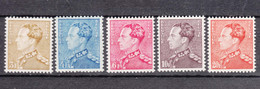 Belgium 1936/1950/1951 Mi#431,432,875,900,901 Mint Hinged - Ongebruikt