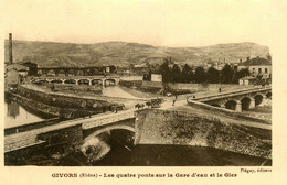 Givors * Les Quatre Ponts Sur La Gare D'eau Et Le Gier - Givors