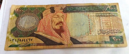 SAUDI ARABIA 200 RIYAL 1999 - P-28 COMMEMORATIVE KSA 100 YEARS ,XF - Saudi Arabia