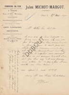 Jules Michot-Margot - Fonderie De Fer  - Facture 1897, Thuin (V1385) - 1800 – 1899