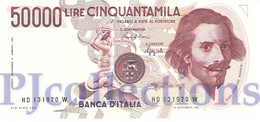 ITALIA - ITALY 50000 LIRE 1990 PICK 113b AU/UNC PREFIX "D" - 50.000 Lire