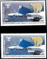 POLAR BEARS - PRESERVE THE POLAR REGIONS AND GLACIER- VARIETY-INDIA 2009-MNH-D5-43 - Behoud Van De Poolgebieden En Gletsjers