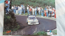 CPM PEUGEOT CORSE  I 205 TURBO 16 B SABY J F FAUCHILLE  AUTO VOITURE DE SPORT COURSE AUTOMOBILE - Rally