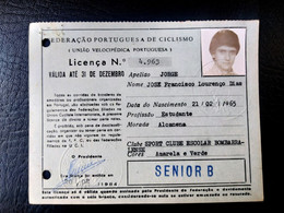 LICENÇA FEDERAÇÃO PORTUGUESA DE CICLISMO - SPORT CLUBE E. BOMBARRALENSE (BA5#C26) - Lidmaatschapskaarten