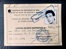 LICENÇA FEDERAÇÃO PORTUGUESA DE CICLISMO - CARTÃO MEDICO DESPORTIVO (BA5#C89) - Tarjetas De Membresía